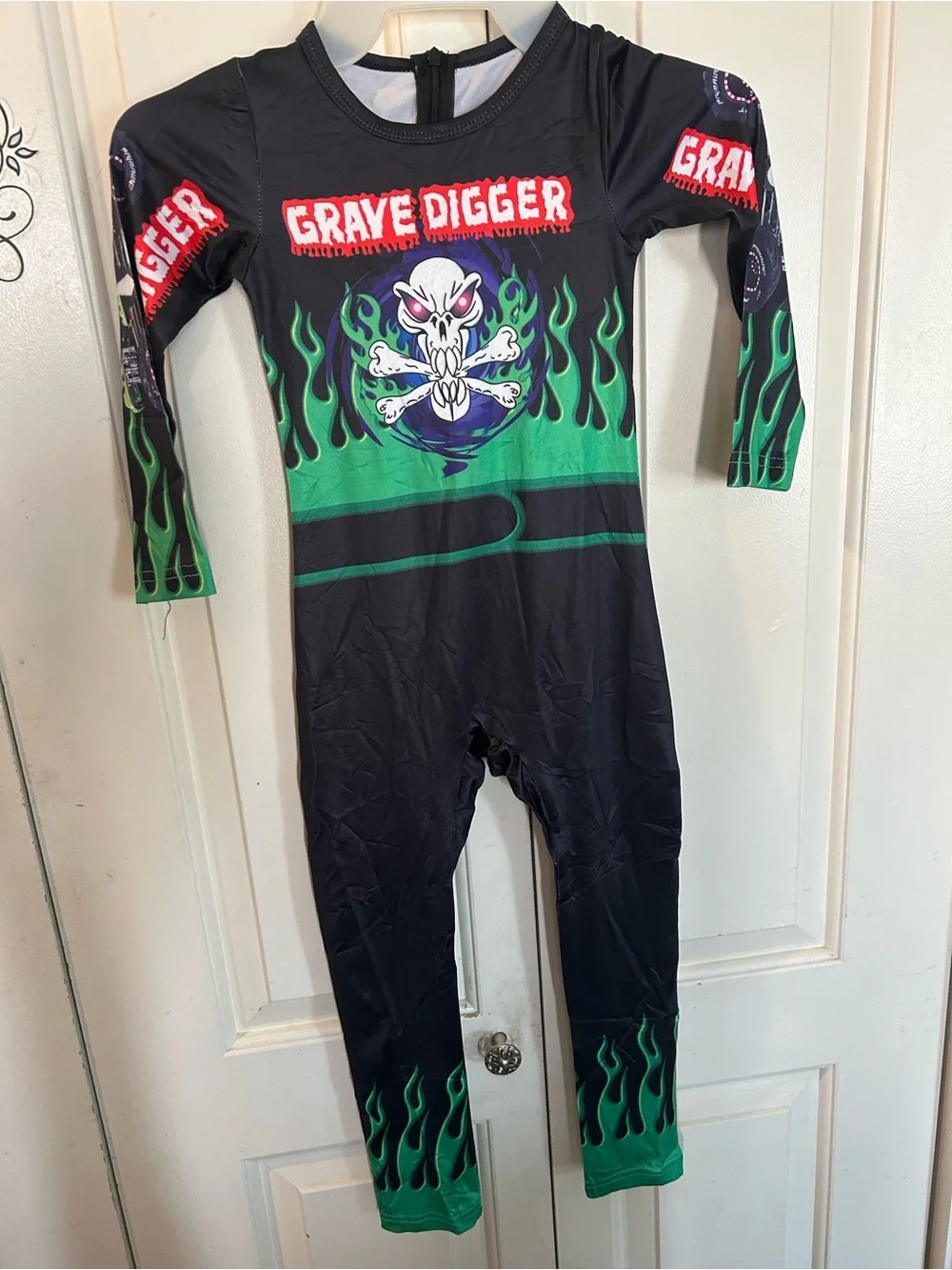 Grave Digger Monster Truck Driver Kids Costume Size 100(3T) See Meas. Halloween